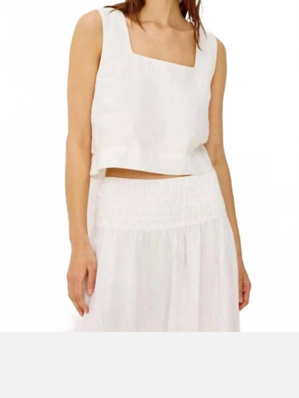 Rails AKIRA Top. 100% Linen. Square-Neck Cropped Tank.